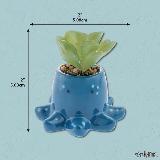 Karma, Shaped Succulent Pot, Artificial Succulents in Ceramic Pot, Faux Mini Succulent Plant, Desk Decor, Office Plants, Succulent Décor Faux Succulent Plants Potted - Pineapple
