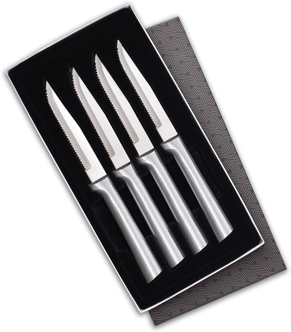 Rada Cutlery Four Serrated Steak Knives Gift Set (S4S), 4-Piece Knife 