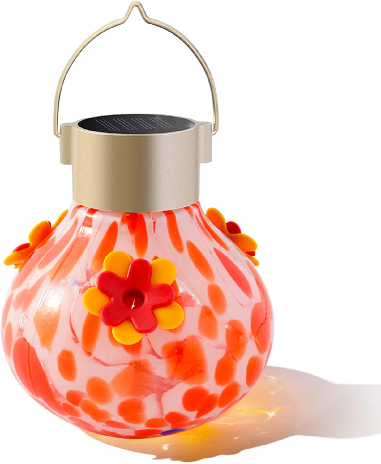 Hummingbird Feeder with Solar Camera, Glass Hummingbird Feeder for Out