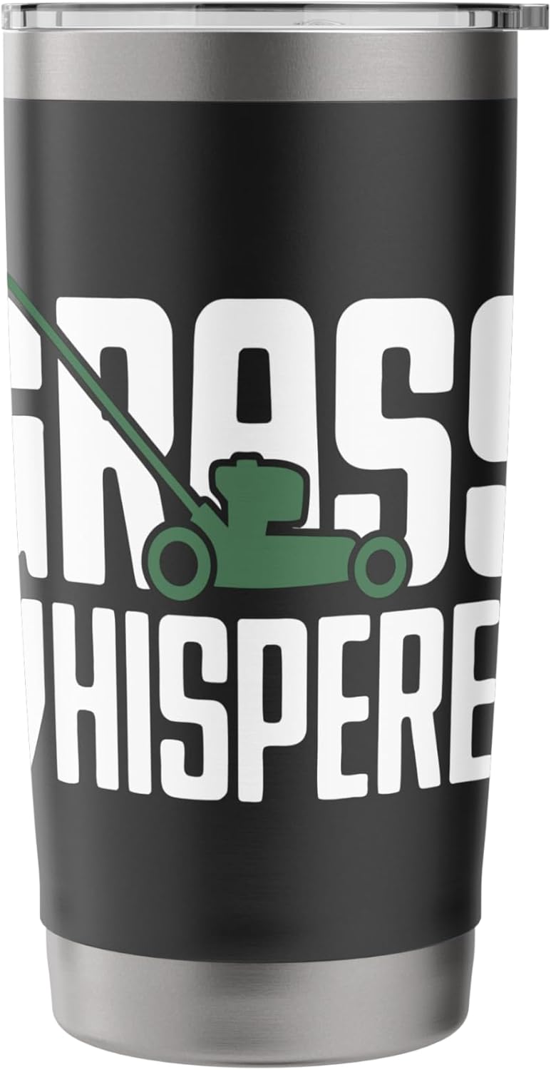 Lawn Striper Lawn Care Mowing Landscaping Grass Whisperer Stainless Steel Insulated Tumbler