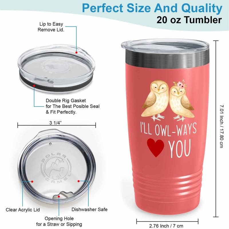 Bird Lover Silver Edition Viking Tumbler 20oz - I'll owl-Ways Love You - Hummingbird Nest Cage Parrot Dad Gardening Outdoor Birdwatcher Feeder