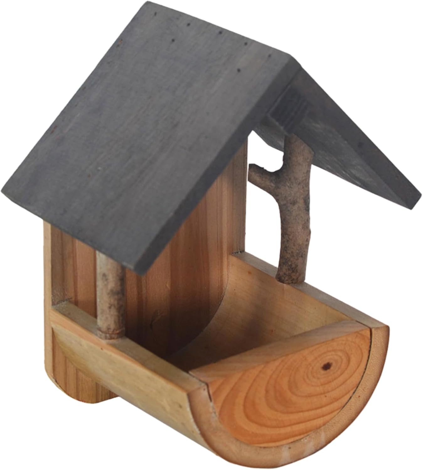 Bird Feeders Hanging Bird Feeder, Wooden Feeder with Wide Perch Tray for Outdoors, Creative Garden Decor and Supplies for Small Wild Birds
