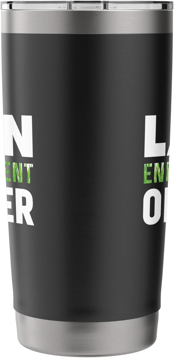 Lawn Enforcement Officer Funny Lawn Mower Stainless Steel Insulated Tumbler