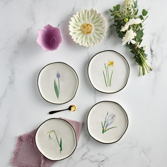 47th & Main Ceramic Tulip Planter Pot Bowl, 4" Diameter x 2.5" Tall, Lavender