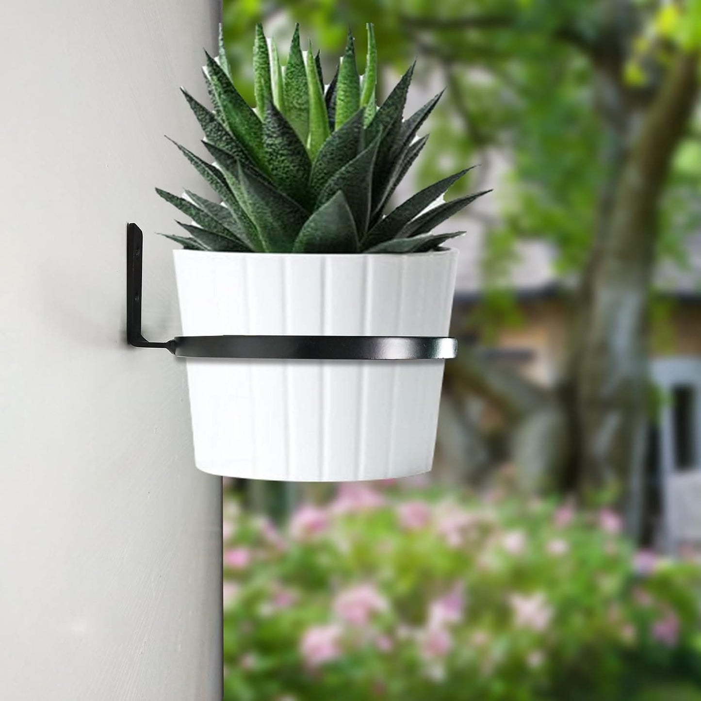 4 Inch Wall Mounted Metal 6 Pack Hanging Plant Stand, Plant Hangers Outdoor for Flower Plant Herb