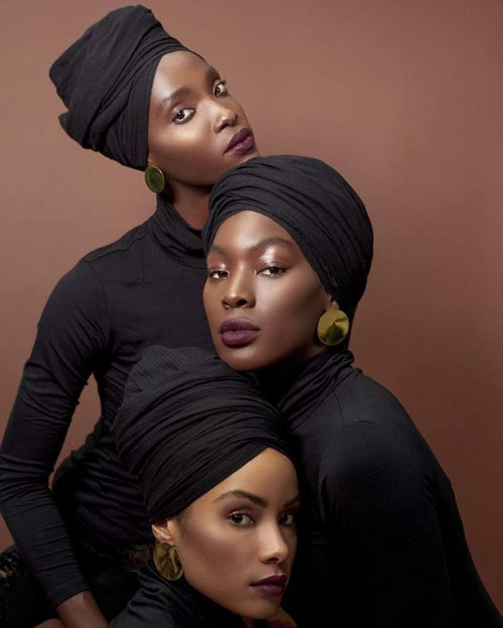 Harewom Head Wraps for Black Women Stretch Head Scarf Long African Hai