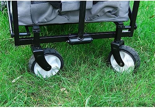 Portable Camping Cart,Portable Folding Camping Beach Cart with Wheels Outdoor Garden Wagon for Shopping Fishing and Festivals