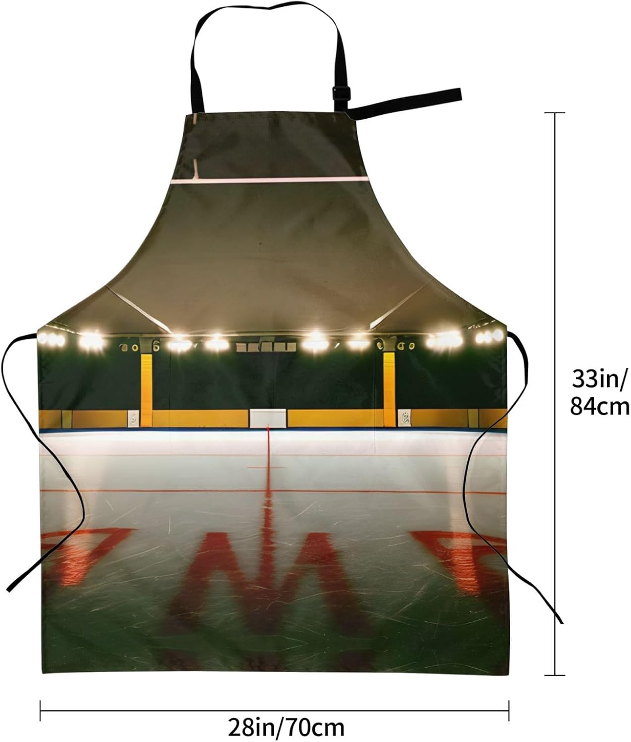 Hockey Stick print Waterproof chef's apron with pocket apron for kitchen cooking baking barbecue and gardening
