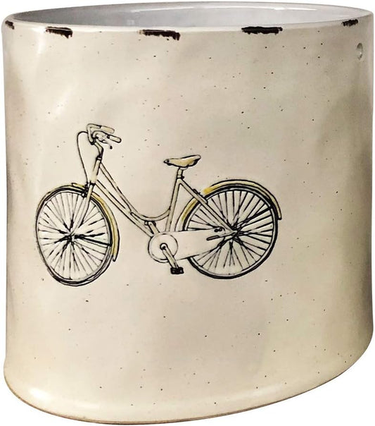 Blue Sky Ceramic Vespa 6.5" Flower Pot, Multi Color