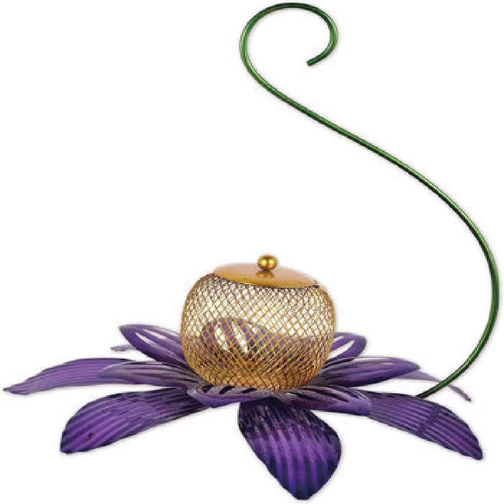 Sunset Vista 93324 Purple Flower Hanging Bird Feeder, 15 inches