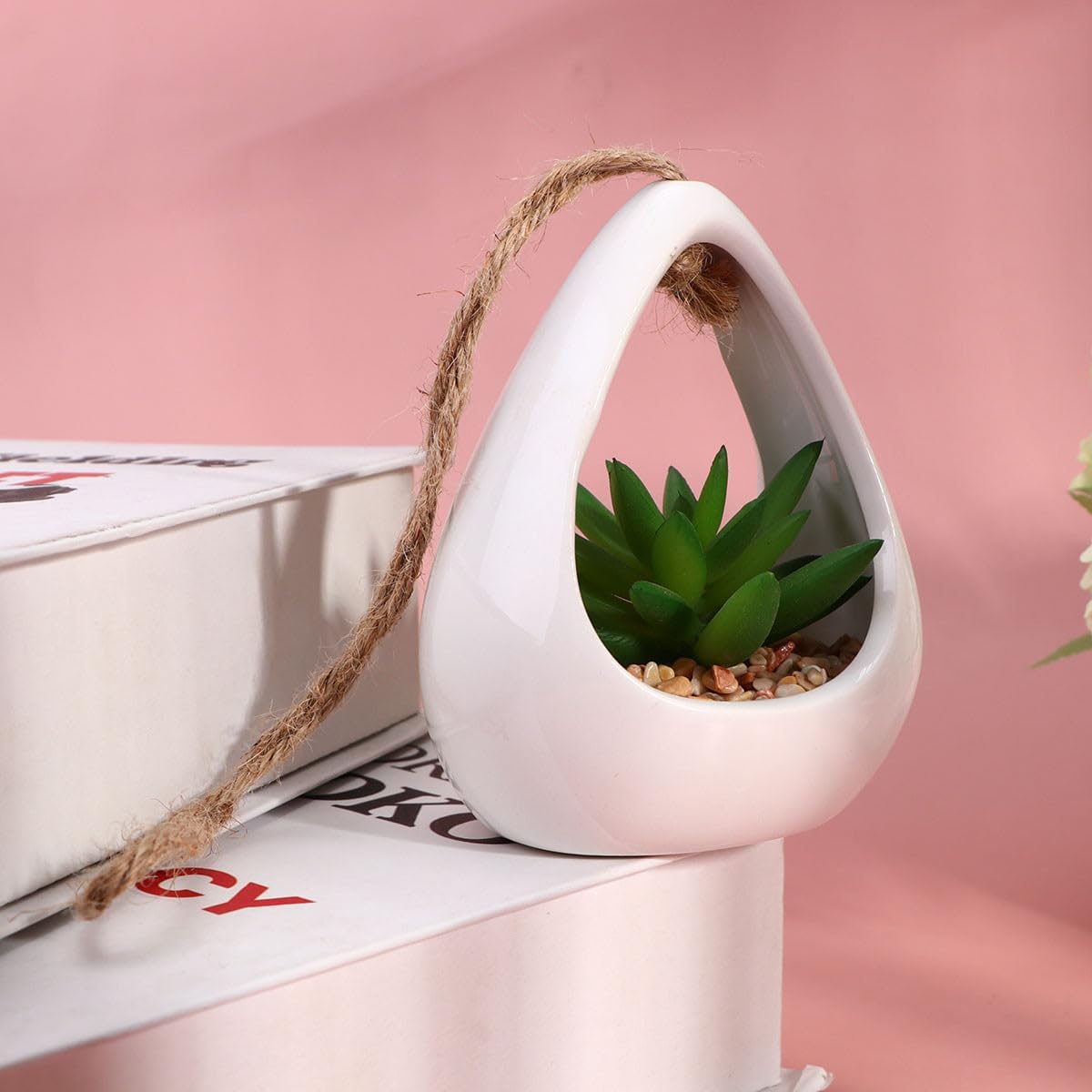 FAVOMOTO Succulent Desktop Ornament Fake Potted Greenery Plastic Craft
