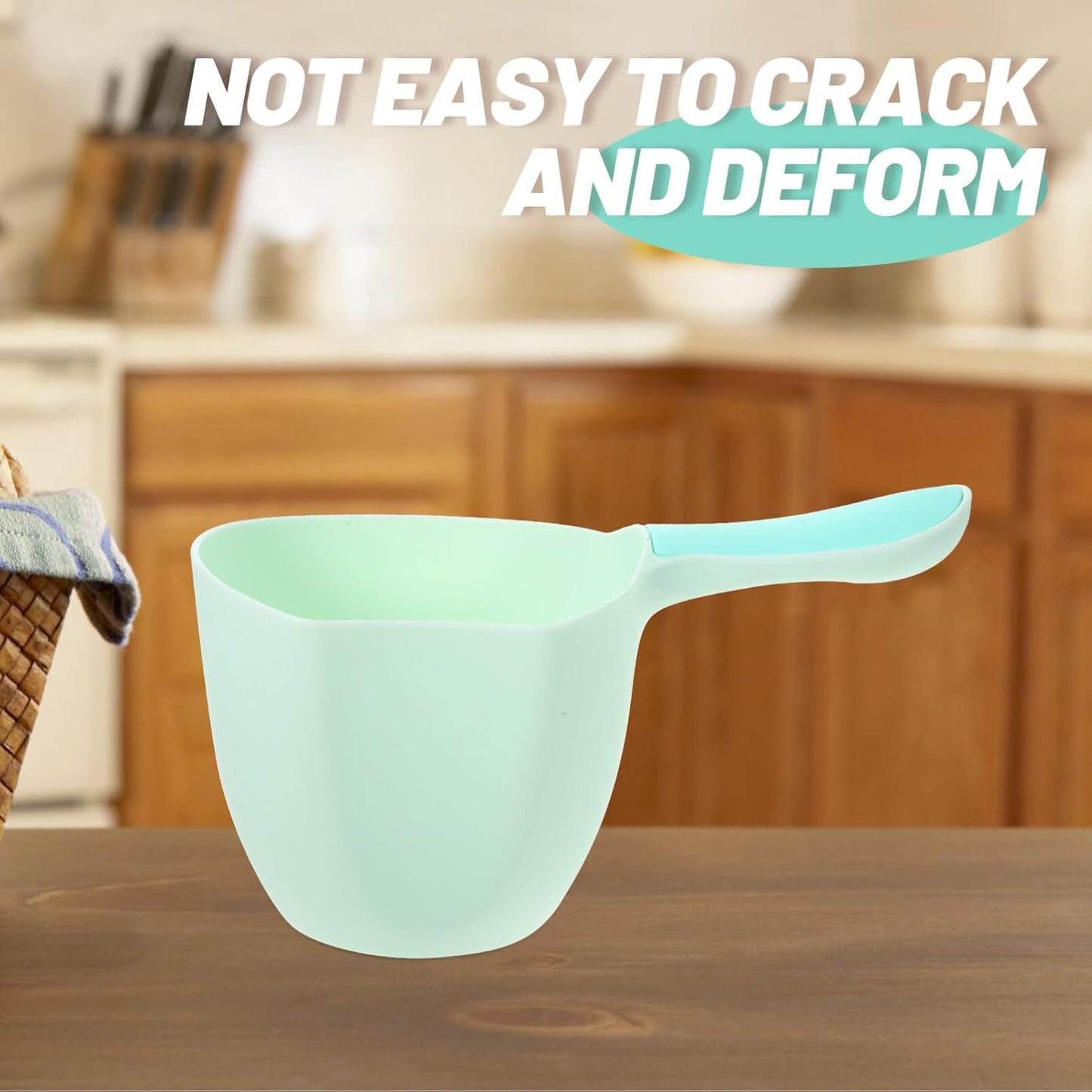 2Pcs Plastic Water Ladle for Kitchen Bathing and Plant Watering Lightweight Deep Scoop Easy to Clean Multipurpose Water Dip Dipper for Home and Garden