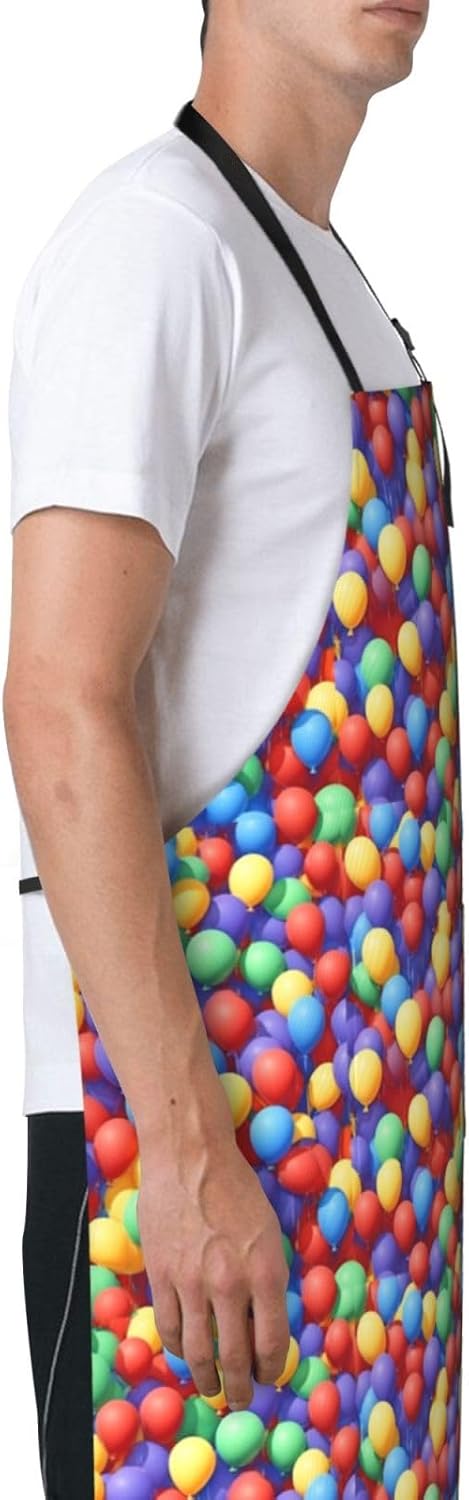 YANYU Cartoon Balloon Print 28x33 In Kitchen Apron Stylish Chef Apron 