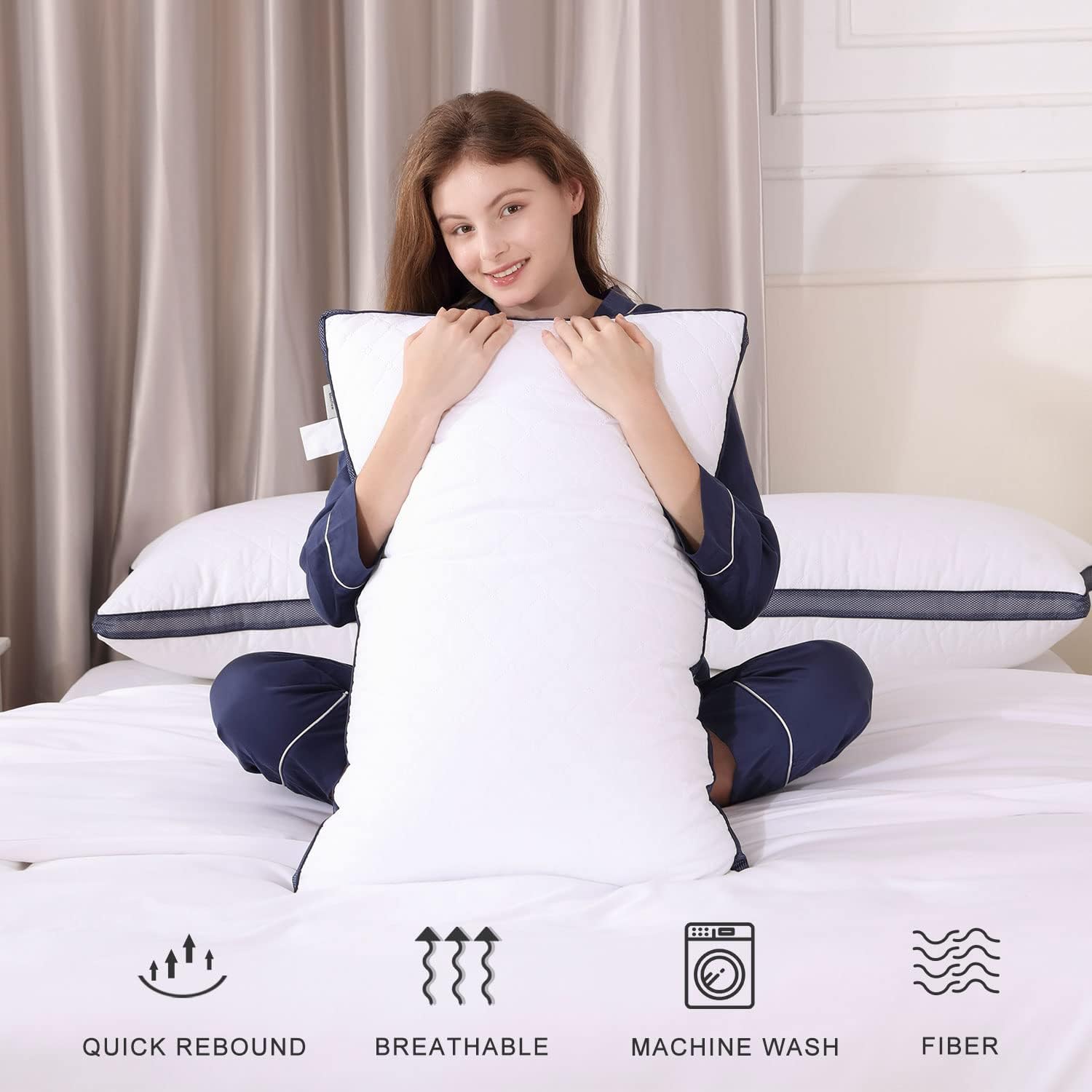 Meoflaw Pillows for Sleeping (2-Pack), Luxury Hotel Pillows Queen Size