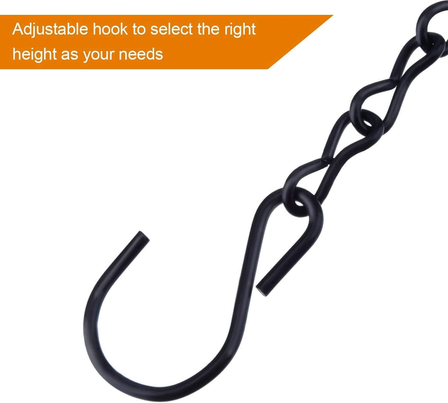 35 Inch Hanging Chain for Bird Feeders, Planters, Suet Baskets, Fixtures, Lanterns, Ornaments and More