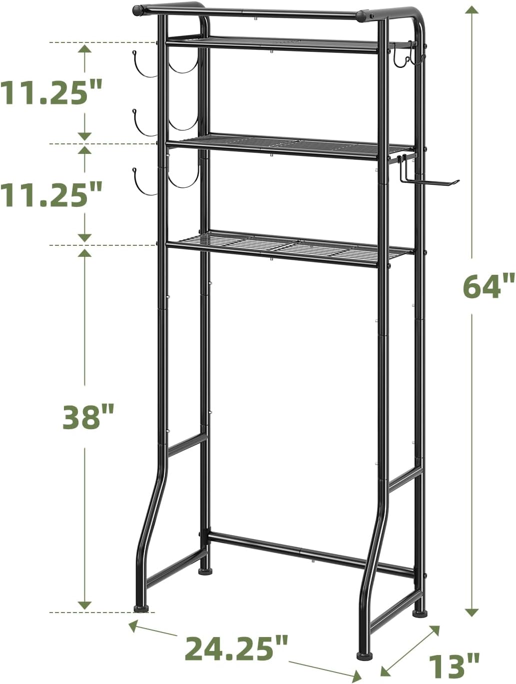 Simple Trending Over The Toilet Storage Cabinet, Metal Bathroom Shelf 