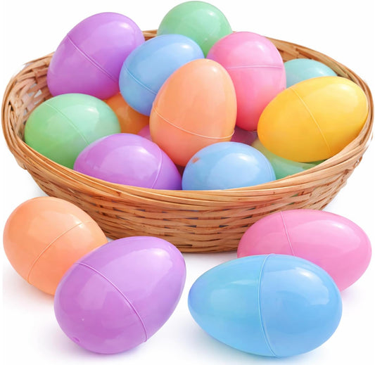 GiftExpress Pastel Color Easter Eggs - 50 Piece Assorted Bulk 2.3" x 1