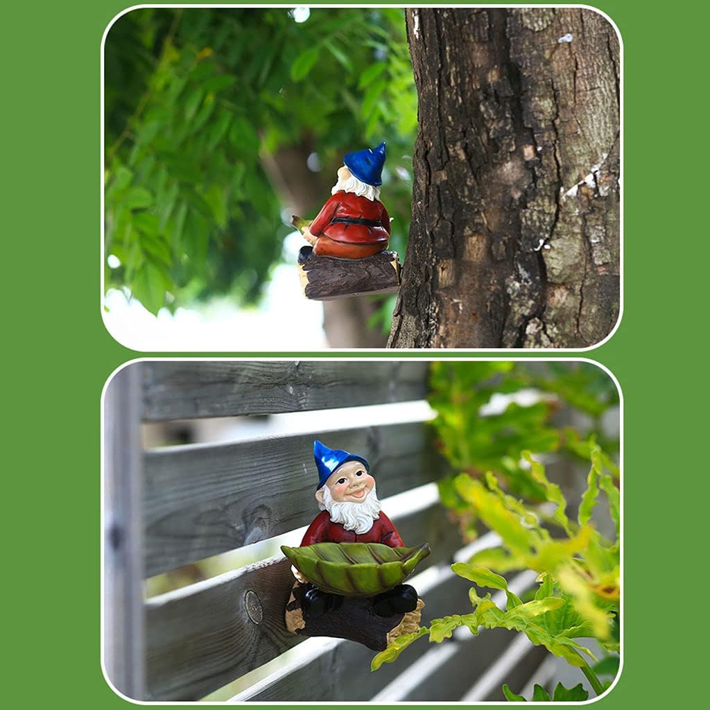 Gnome Bird Feeder Resin Bird Feeders for Outdoors Gnome Bird Feeder Sculpture Whimsical Garden Decoration Gnome Garden Resin Gnome Statue