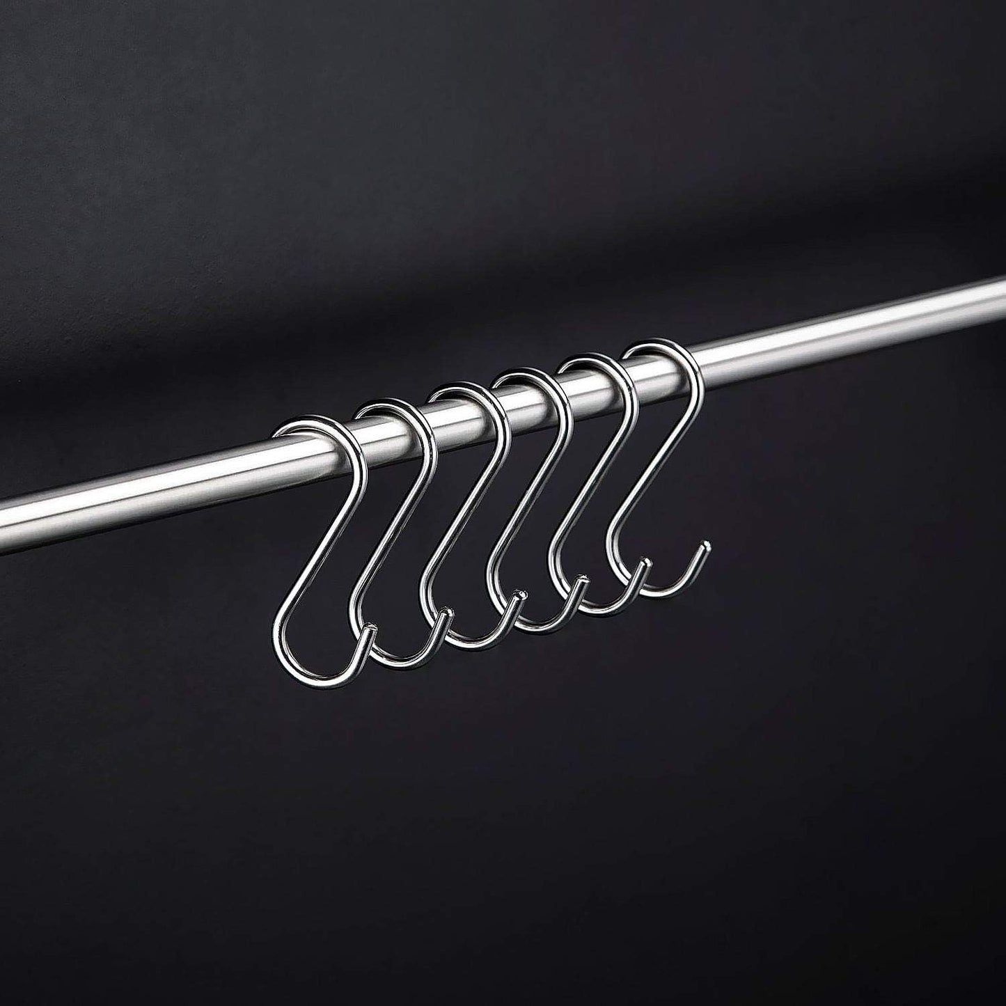 100 Pack 2.8 inch S Hooks for Hanging Stainless Steel S Hooks Bulk Sliver Small S Hook Rack Hangers Heavy Duty S Hanging Hangers Hook for Kitchen, Work Shop, Bathroom, Garden