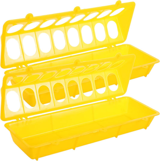 Milisten 2pcs Portable Pigeon Feeder Containers Bird Food Dispenser for Chickens Animals Lightweight Easy to Install Feeding Troughs Design for Daily Use