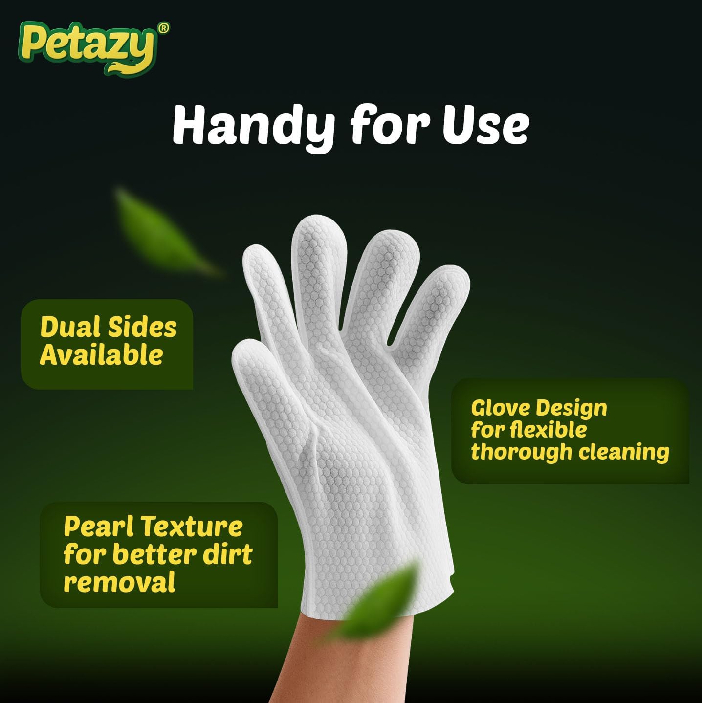 Pet Glove Wipes for Dogs & Cats – Hypoallergenic Thick Cleaning Gloves