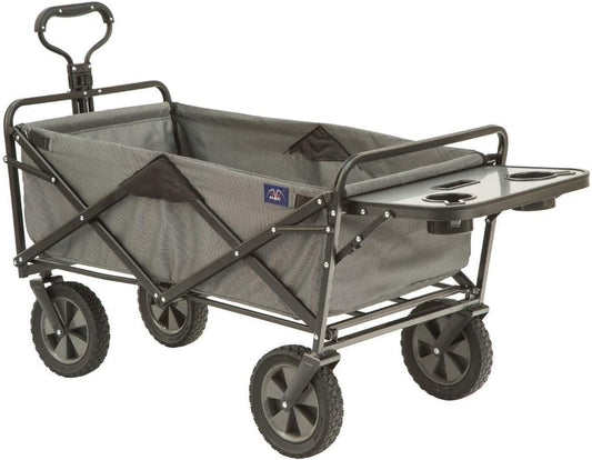 Mac Sports Collapsible Outdoor Utility Wagon with Folding Table and Dr