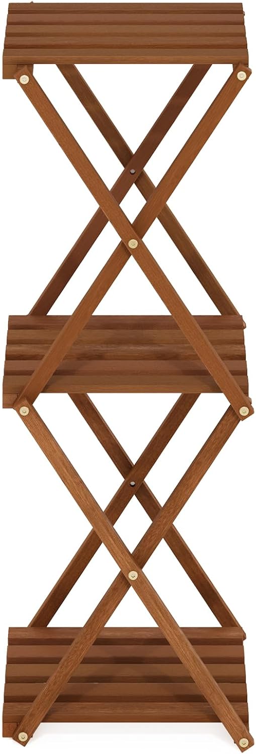 Furinno TIOMAN Patio Table, 3-Tier Outdoor Side Table, Toolless Multip