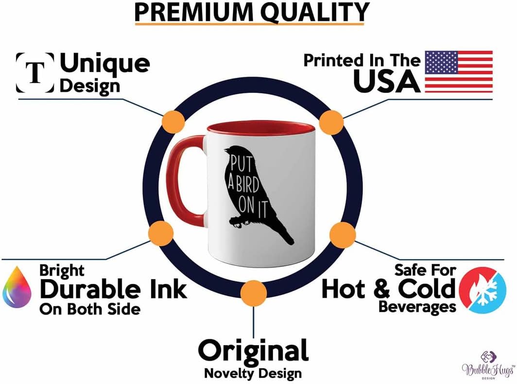 Bird Lover Two Tone Red Edition 11oz - Put a Bird on it - Hummingbird 