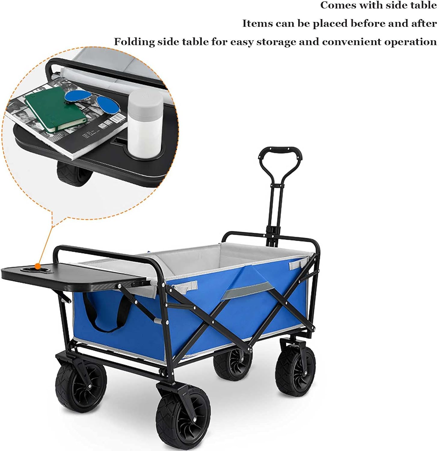 Portable Folding Beach Wagon Heavy-Duty Foldable Outdoor Garden Cart O