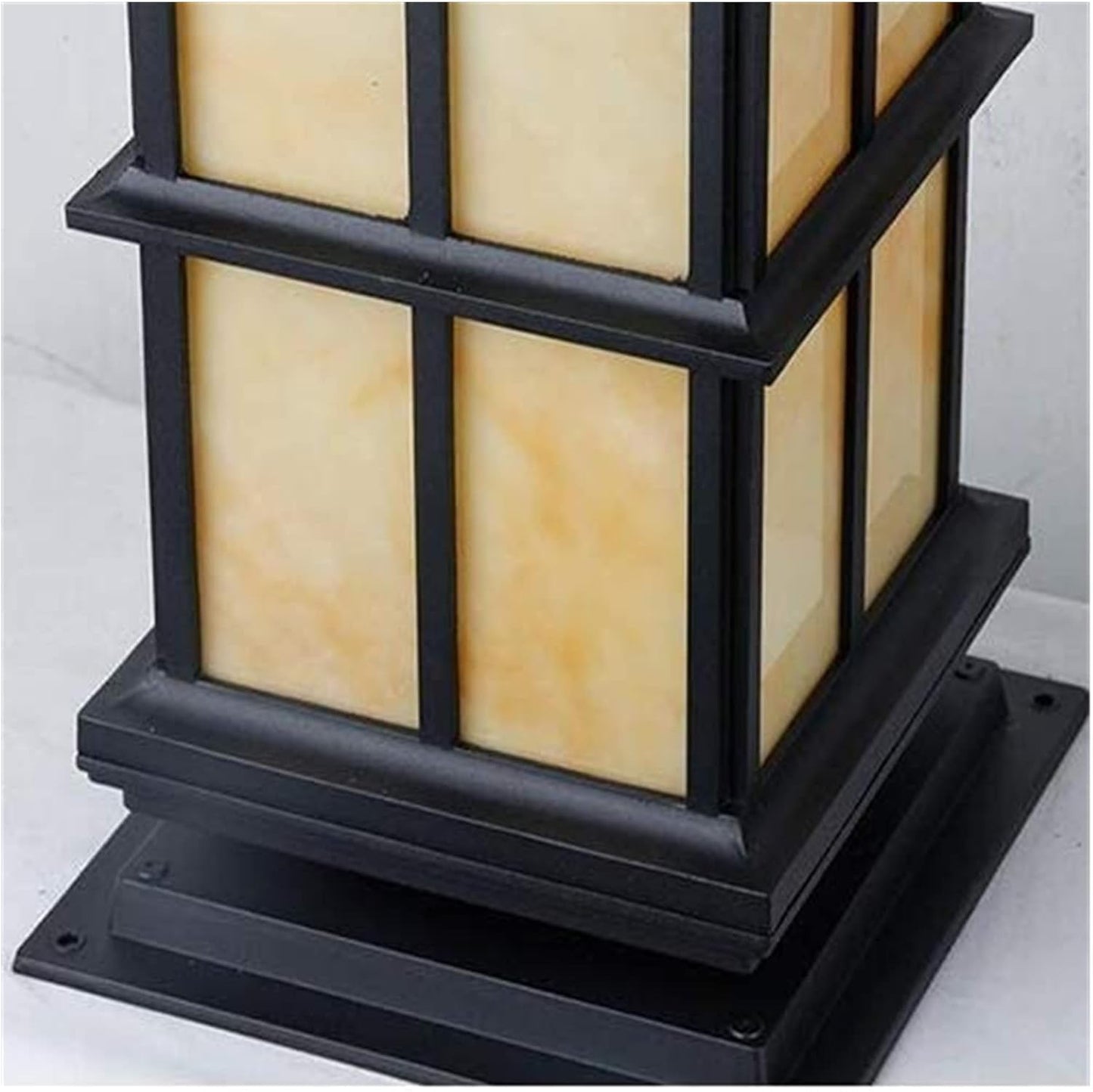 Courtyard Light Die-cast Simple American Post Lamp LED Solar Gatepost Patio Lights Garden Waterproof Villa Wall Home Door Path Street Decor Comfortable (Ma