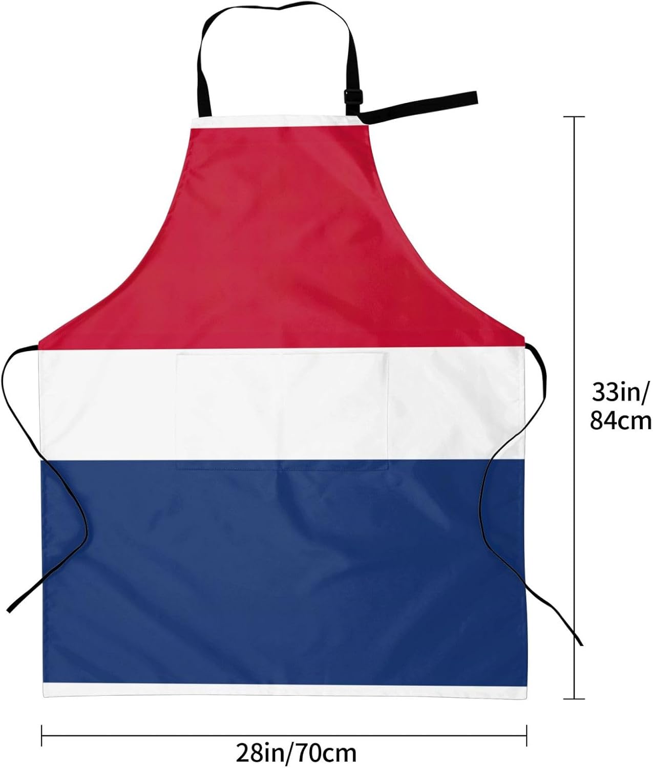 Dutch flag print Waterproof chef's apron with pocket apron for kitchen cooking baking barbecue and gardening