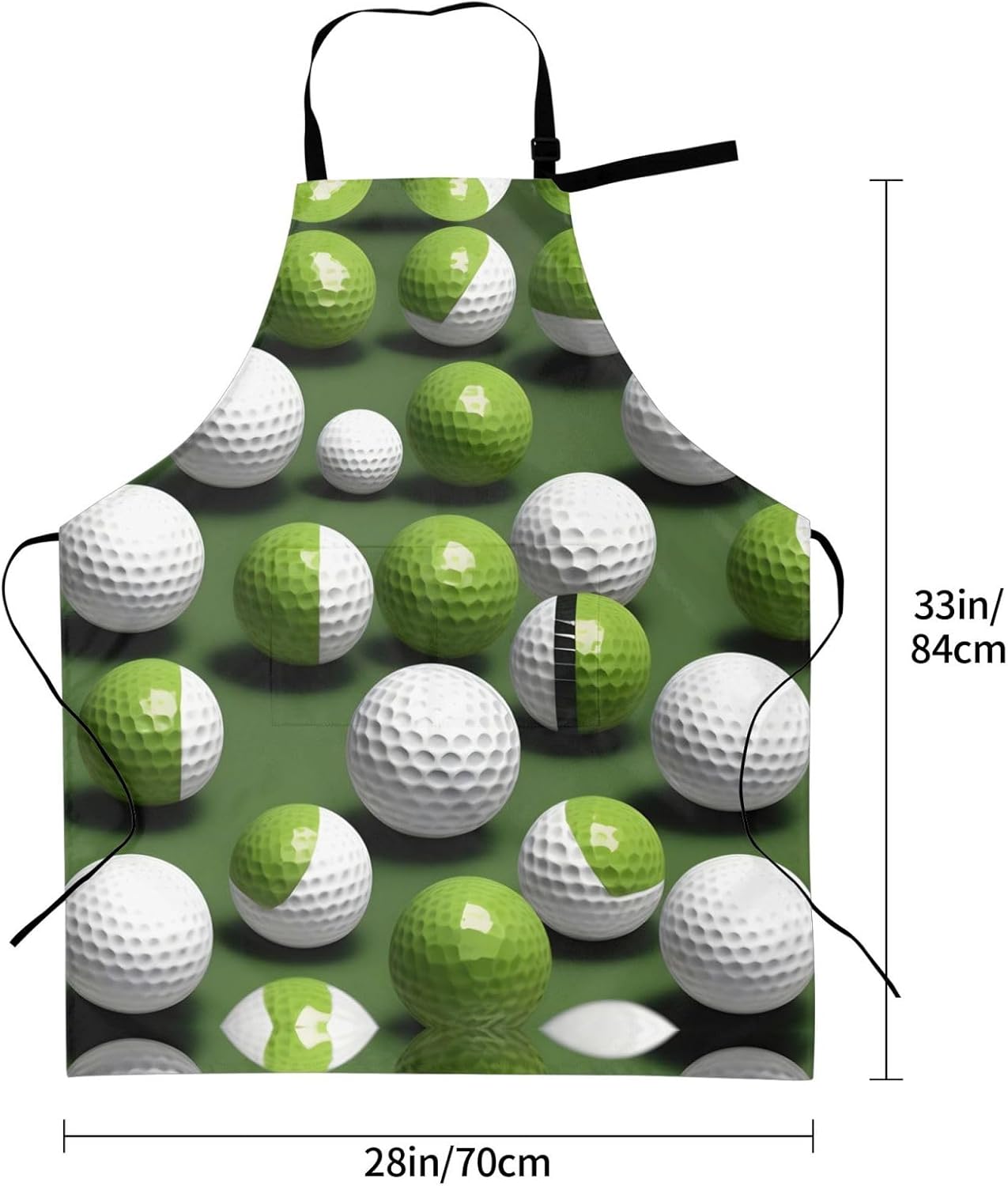 Golf Ball print Waterproof apron with pocket adjustable cooking apron for adult kitchen bibs to bake
