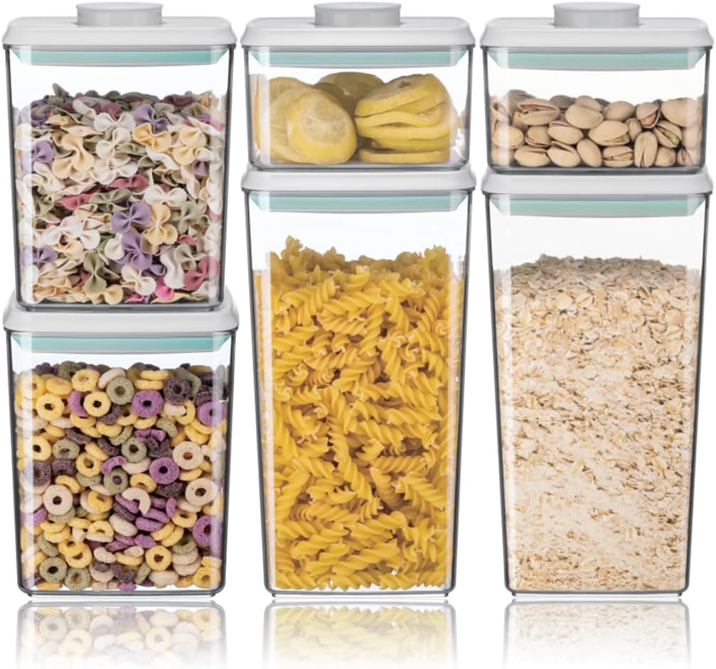 Ankou Airtight Food Storage Container Sets with Lids 6Pcs Pop Containe