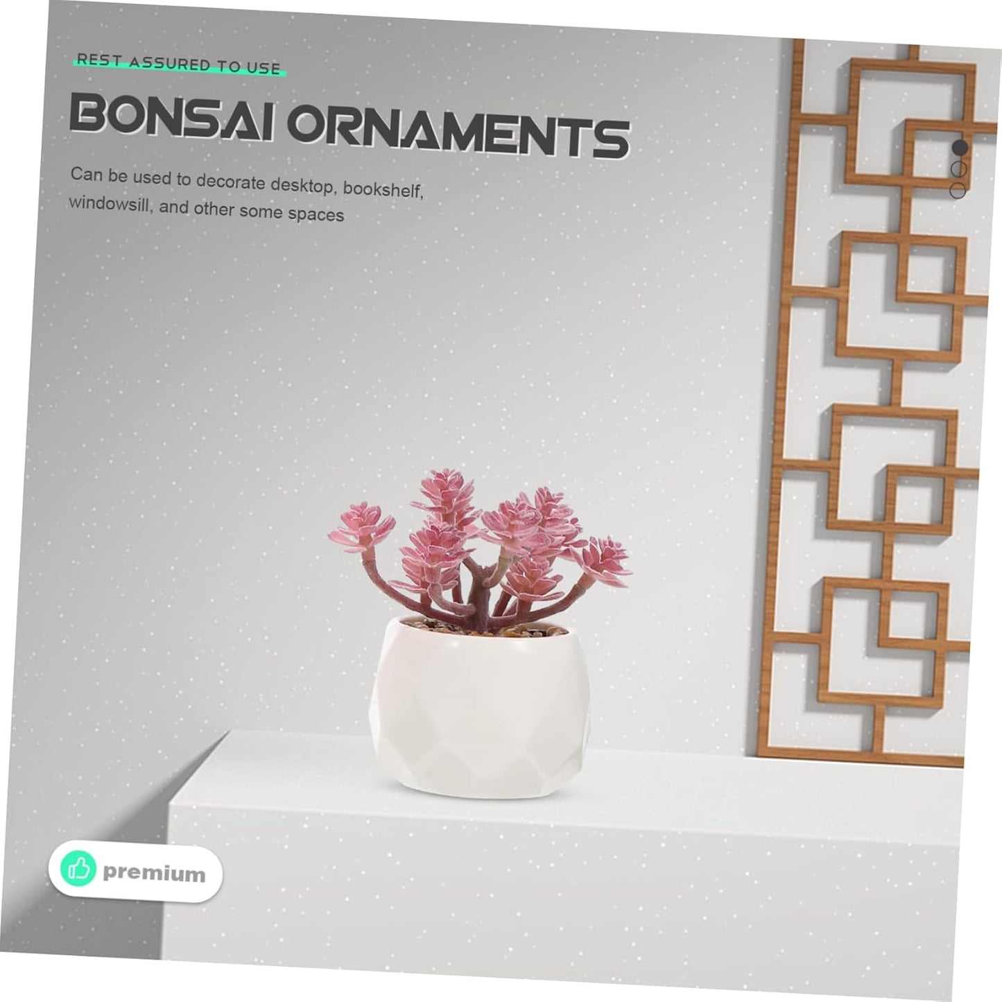 BESTOYARD 4pcs Simulated Plant Bonsai Realistic Desktop Potted Greener