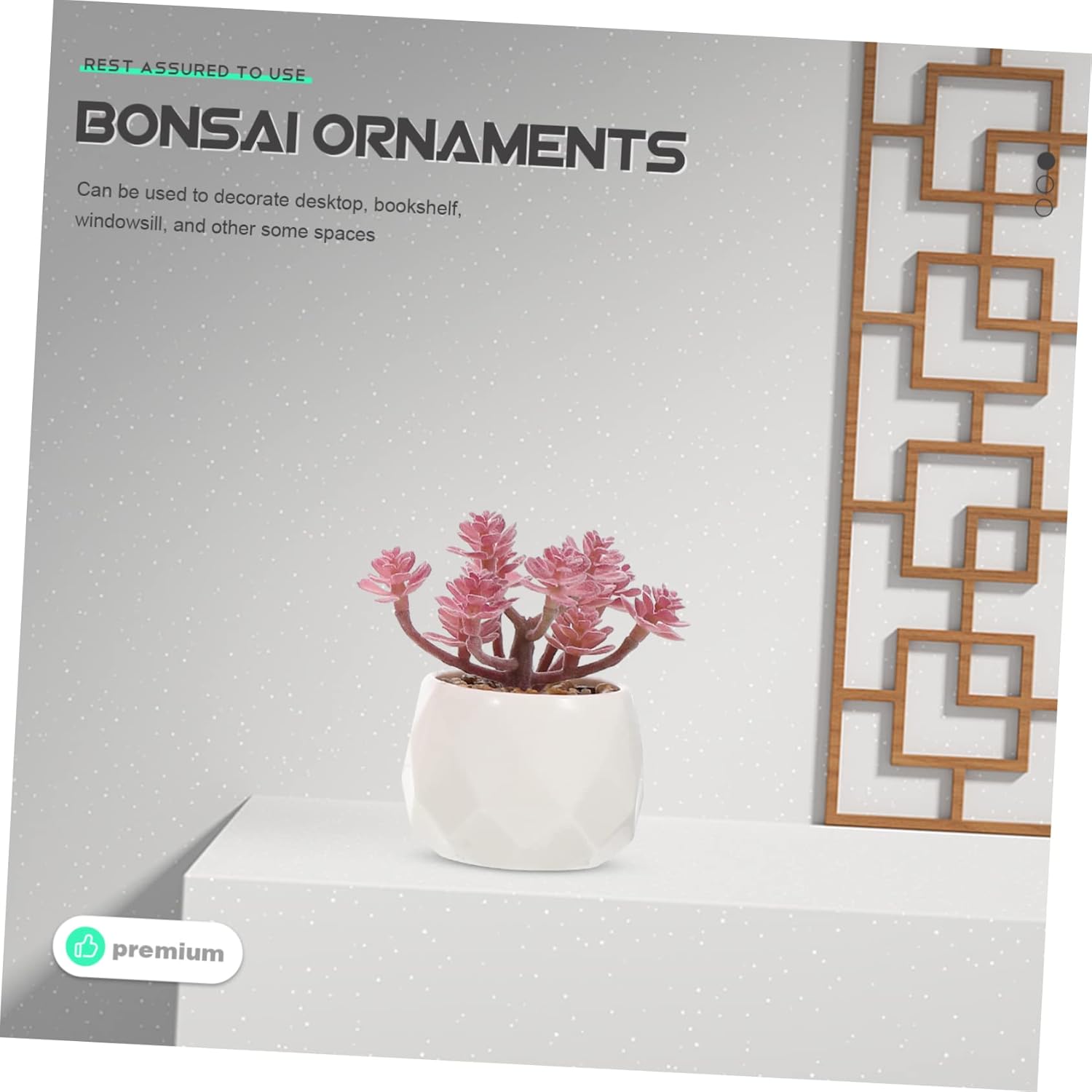 BESTOYARD 4pcs Simulated Plant Bonsai Realistic Desktop Potted Greener