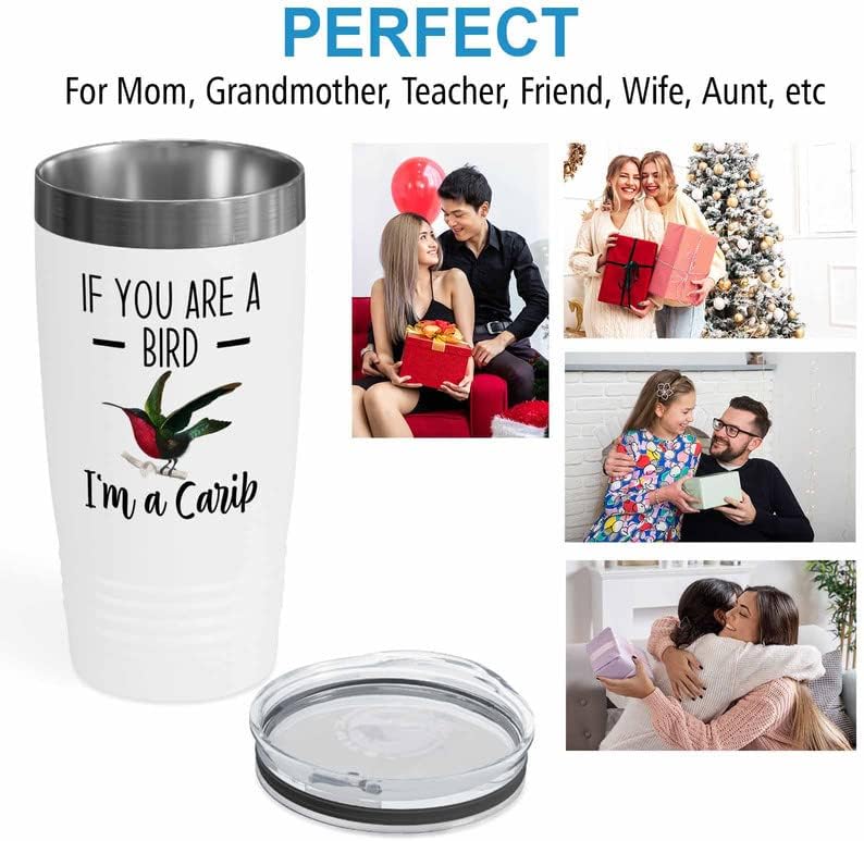 Bird Lover White Edition Viking Tumbler 20oz - Bird and Carib - Hummin
