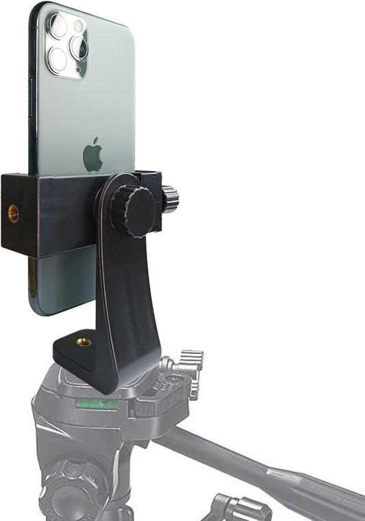 Peastrex Universal Phone Tripod Mount Adapter with Ｗireless Camera Remote, Cellphone Holder Vertical and Horizontal Tripod Mount Rotatable Bracket Clamp for iPhone, Android Cell Phone, Selfie Stick