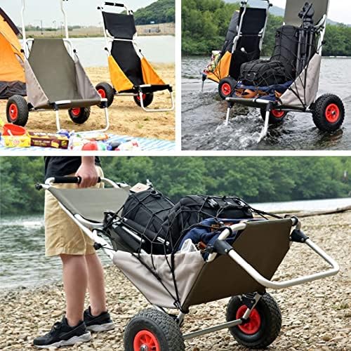 JSEIAJB Home Garden Utility Wagon Cart Folding Cart Shopping Trolley Portable Wagon for Camping and Fishing