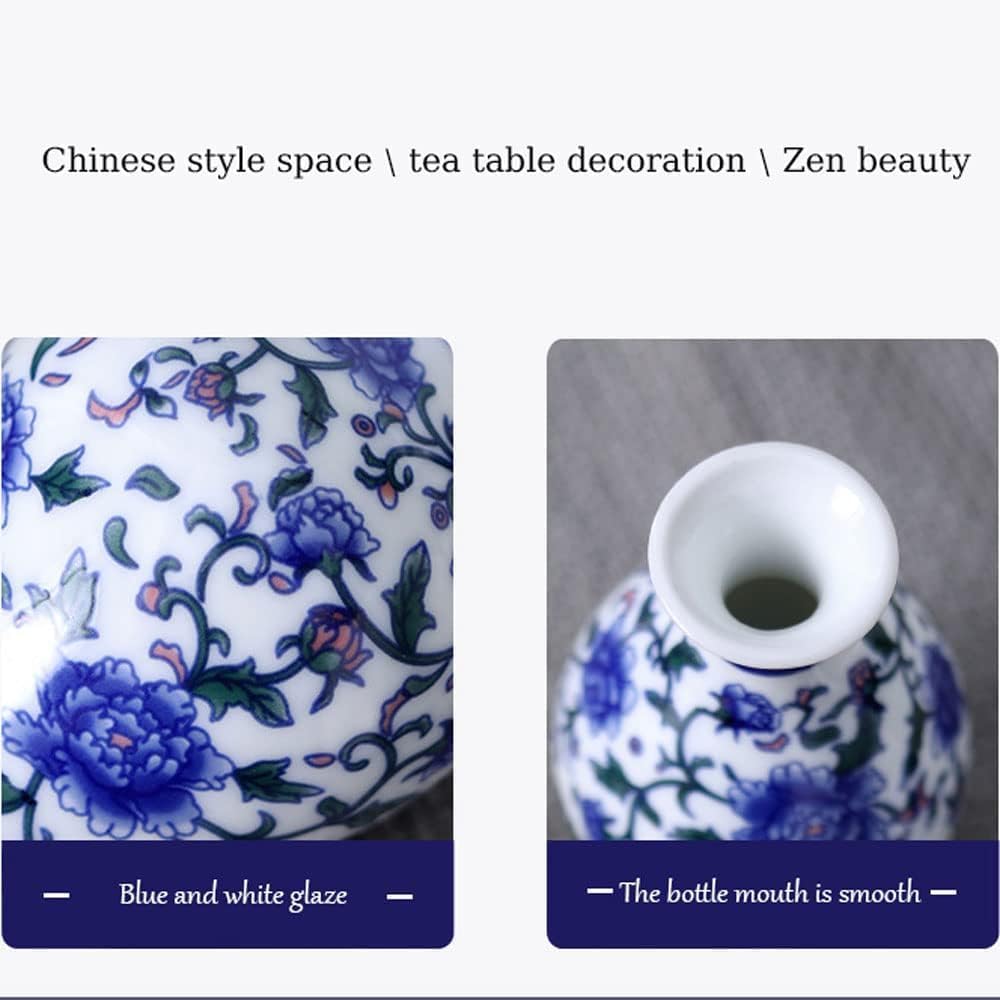 Chinoiserie Mini Decorative Porcelain Jar Blue and White Flower Pot Pl