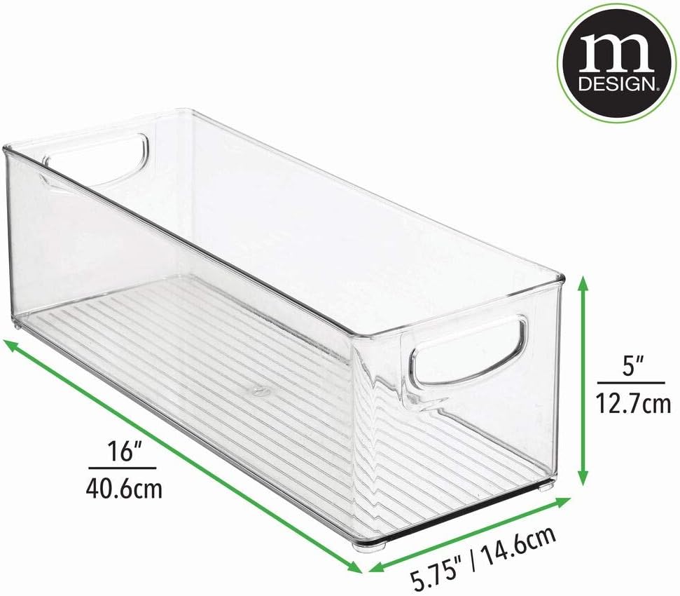 mDesign Plastic Toiletry Organizer for Bathroom - Storage Holder Bin w