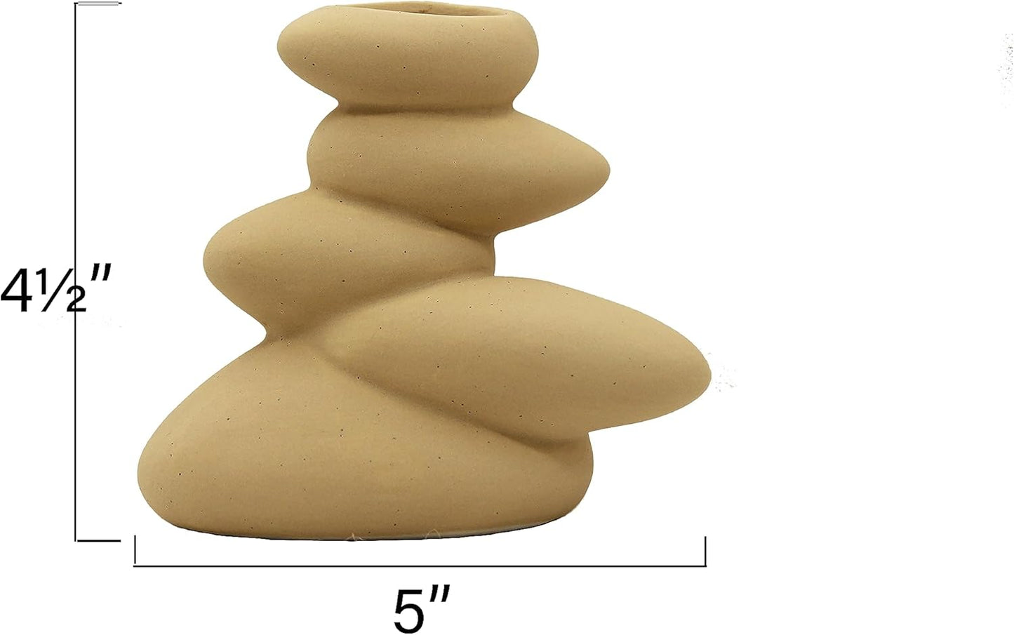 Cotta Planters Flower Vase – Simple and Minimalist Ceramic Vase – Matt Finish Flower Pot or Vase – Small Vase Home Decorations for Living Room – Beige Boho Vase – Unique Accent Piece