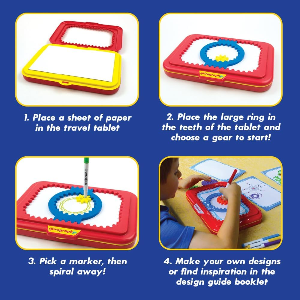Spirograph Jr. — Jumbo Sized Gears Classic Retro Toy For Spiral Drawin
