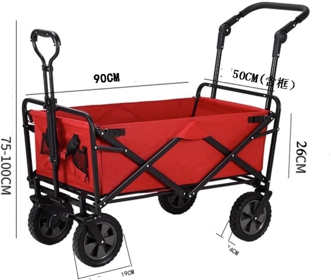 Collapsible Wagon Cart with Wheels Foldable Folding Wagons Carts Silen