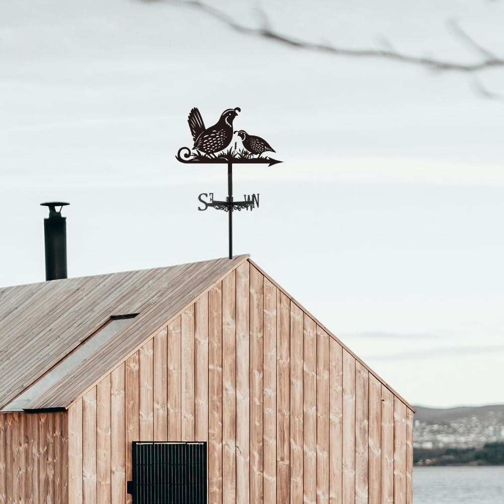 SUPERDANT Quail Weather Vane Animal Birds Wind Vanes for Yard Metal We