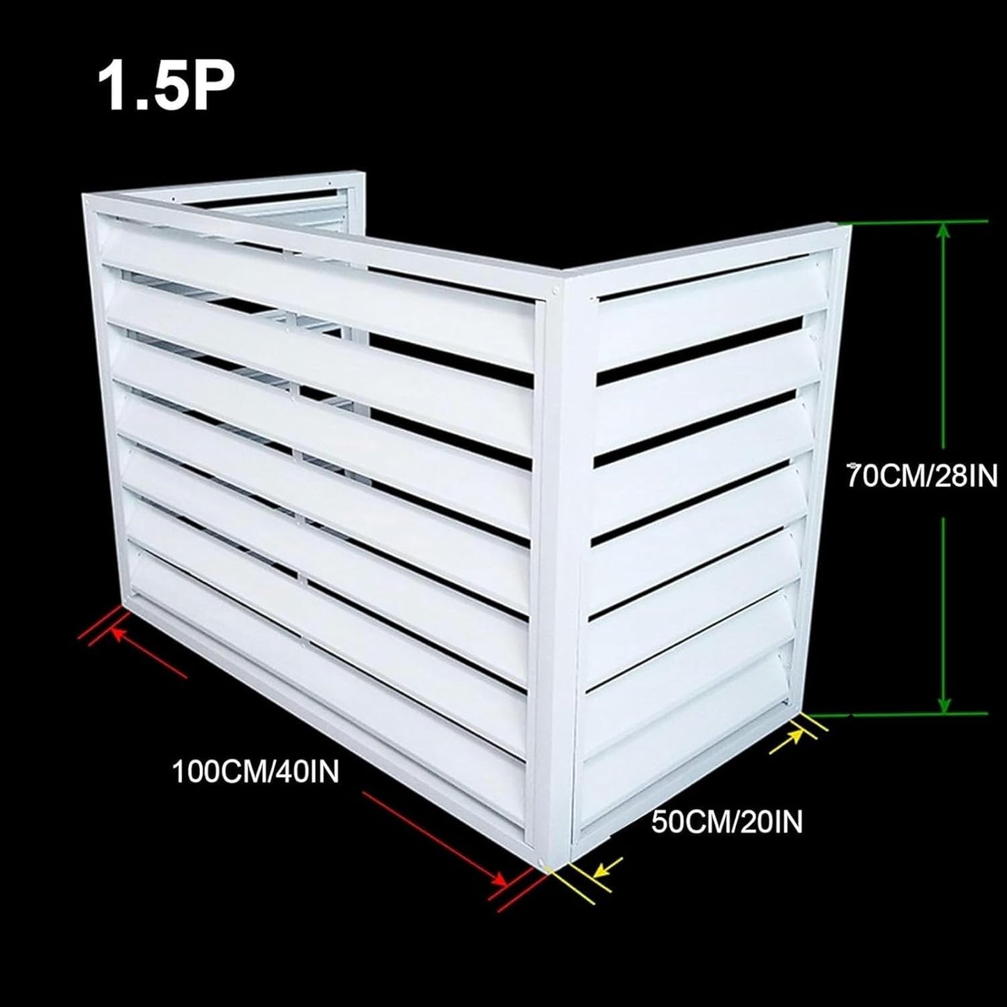 Mini Split Air Conditioner Cover for Outside Units,Dustproof and Waterproof,Aluminum Air Conditioner and Heat Pump Cover,Shelf Plant Stand,Outdoor AC Unit Cover,Noise Reduction,Suitable for