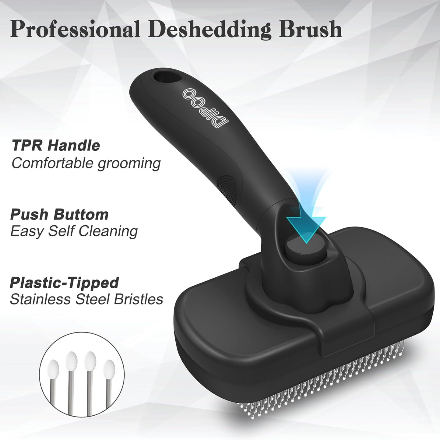 Self Cleaning Shedding Brush - Skin Friendly Grooming Tool for Dogs, C