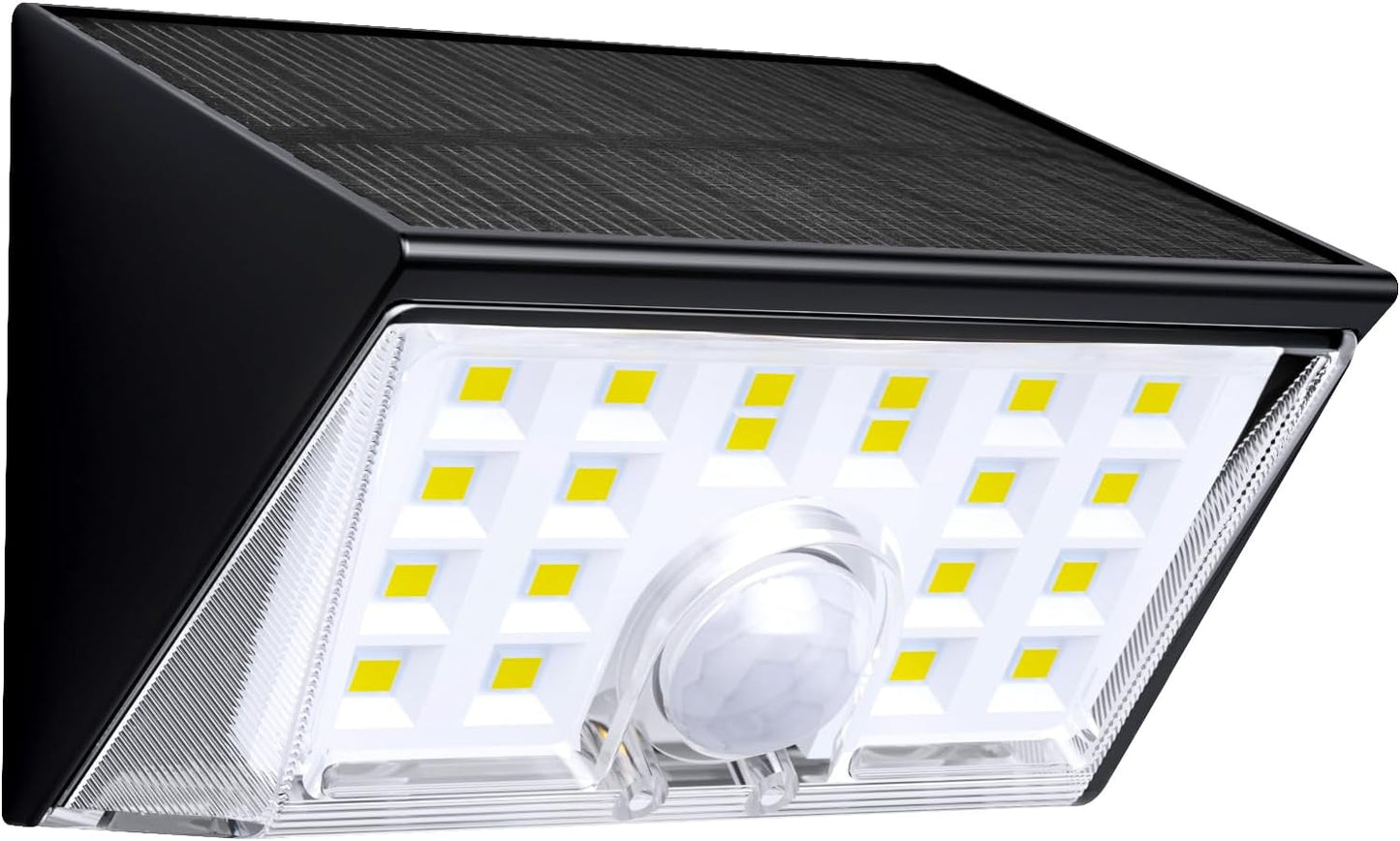 Solar Lights Outdoor Motion Sensor, 22 LED, 4 Modes Dusk to Dawn, IP65 Waterproof, 3000K/6500K Dual Color, for Yard Garden Patio Porch, 1 Pack