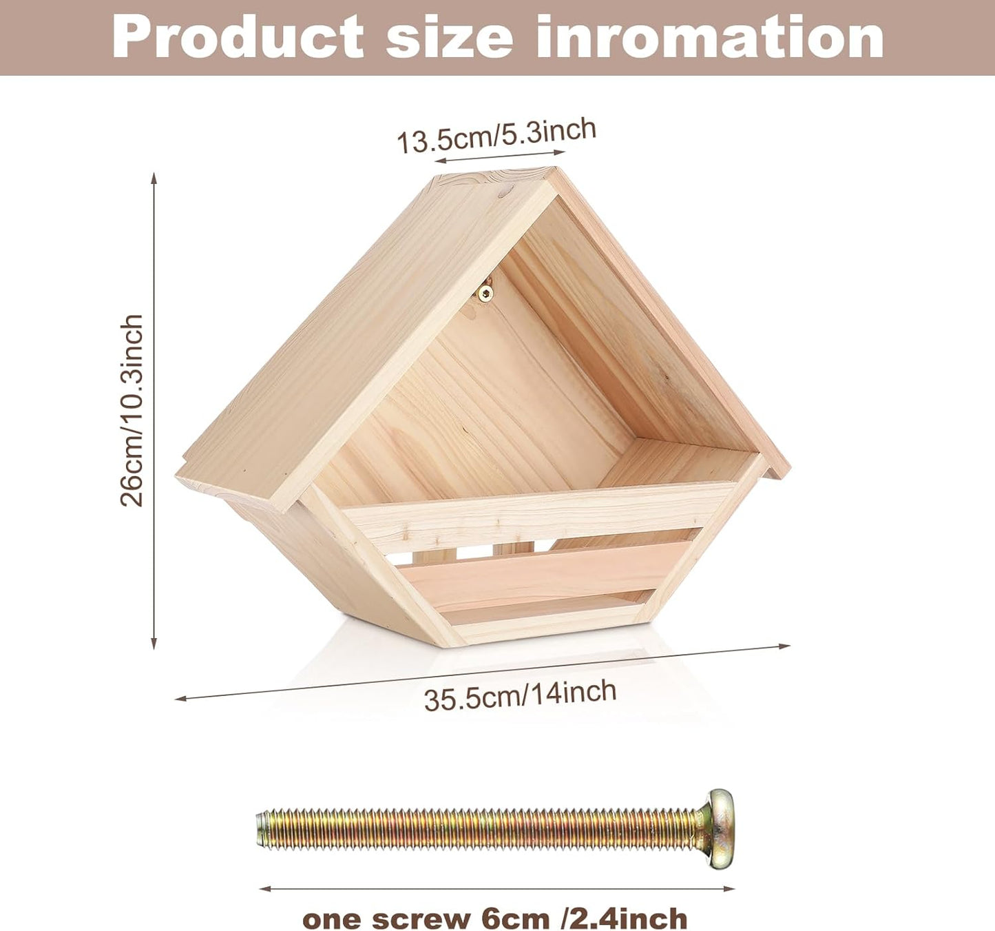 Cedar Dove Nesting Box Dove House Nest for Bird Pigeon Outside Doves Nesting and Roosting Platform Garden Decoration