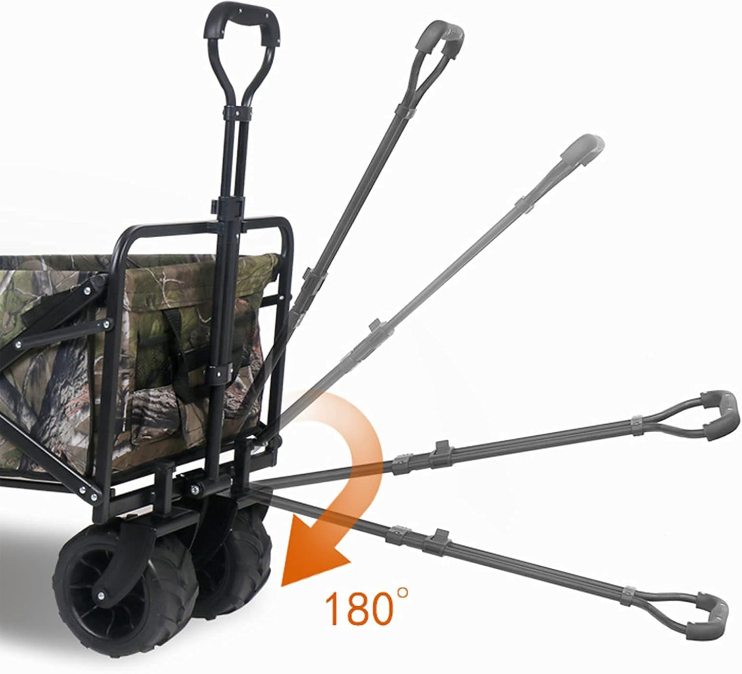Folding Wagon, Capacity 80 kg, Portable Garden Cart, Camping Wagon - for Beach Outdoor Garden Picnic Heavy Duty Shopping Cart Wagons (Camouflage Green) (Camouflage Green)