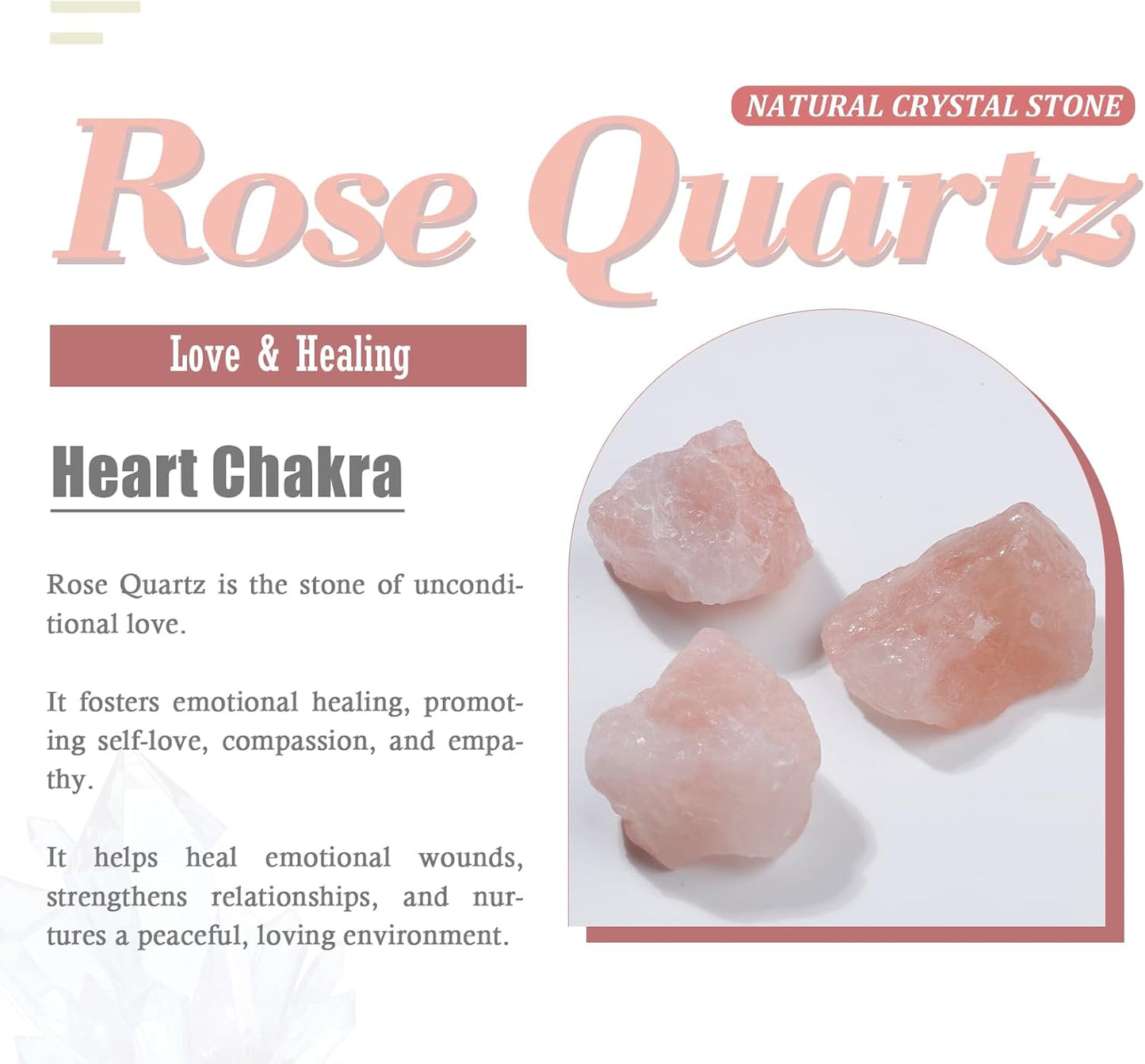 Nupuyai 1.97"-2.17" Natural Rose Quartz Crystal Ball with Wooden Stand